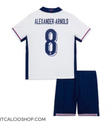 Inghilterra Alexander-Arnold #8 Prima Maglia Bambino Europei 2024 Manica Corta (+ Pantaloni corti)